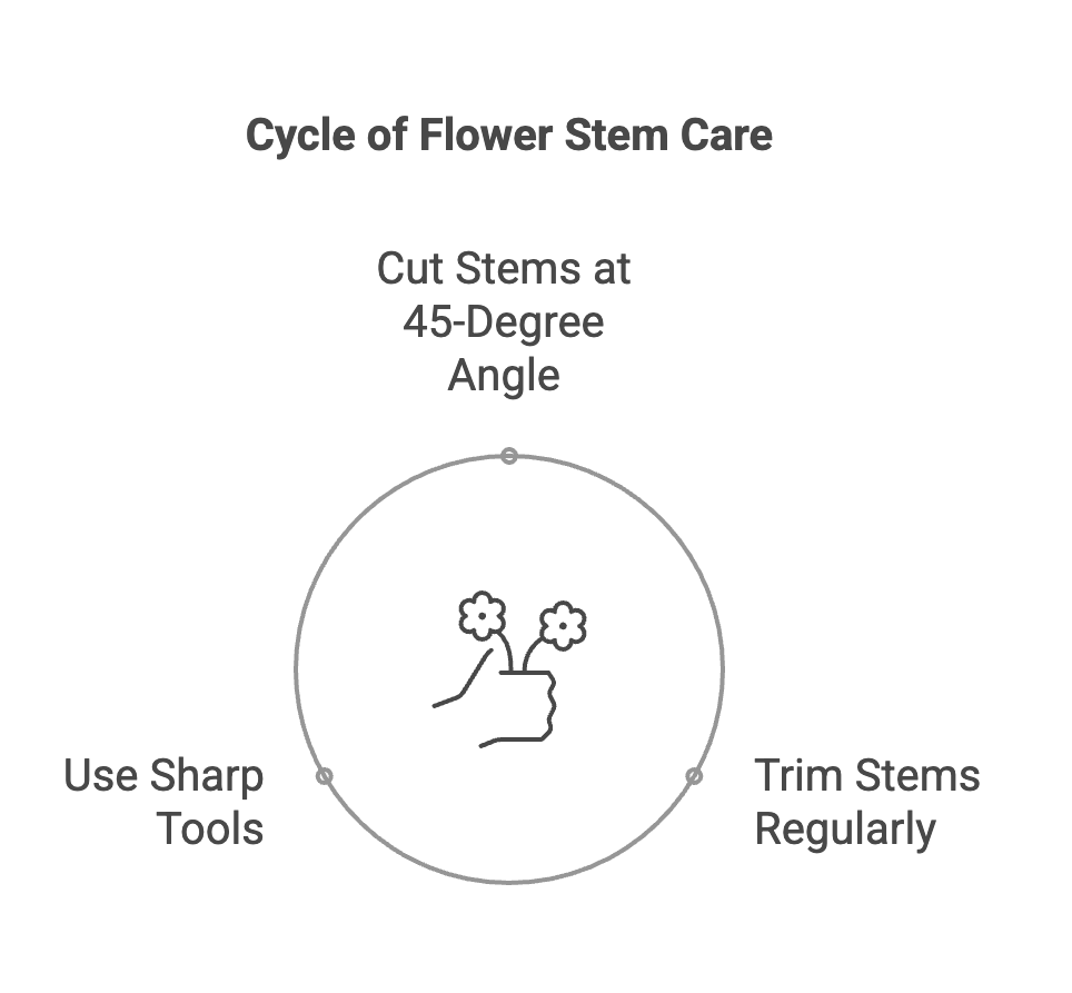 Cycle of Flower Stem Care