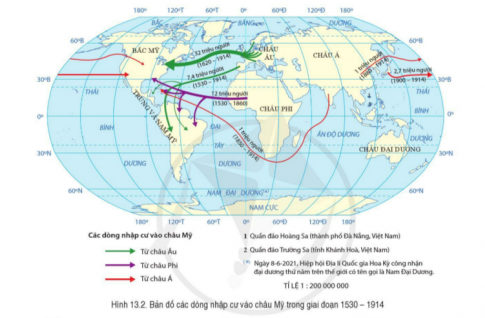 BÀI 18. ĐẶC ĐIỂM DÂN CƯ, XÃ HỘI TRUNG VÀ NAM MỸĐặc điểm nguồn gốc dân cưCâu 1: Đọc thông tin và quan sát hình 13.2, hãy trình bày đặc điểm nguồn gốc dân cư Trung và Nam Mỹ.Đáp án chuẩn: Người bản địa là người Anh-điêng,, nhiều luồng di cư từ châu Âu, châu Phi, châu Á đến Trung và Nam Mỹ.Vấn đề đô thị hóaCâu 1: Đọc thông tin và quan sát hình 18.1, hãy trình bày vấn đề đô thị hoá ở Trung và Nam Mỹ. Đáp án chuẩn: Tỉ lệ dân đô thị cao, đô thị hoá không gắn liền với công nghiệp hoá nên mức sống của người dân còn thấp.Văn hóa Mỹ La-tinhCâu 1: Đọc thông tin và quan sát hình 18.2, hãy trình bày đặc điểm của nền văn hóa Mỹ La-tinh. Đáp án chuẩn: Nền văn hoá độc đáo, đa dạng, có nhiều lễ hội, sự kiện văn hoá nổi tiếngLUYỆN TẬPCâu 1: Dựa vào hình 18.1, hãy kể tên các đô thị từ 10 triệu dân trở lên ở khu vực Trung và Nam Mỹ. Đáp án chuẩn: Mê hi cô; Bô gô ta; Xaopaolo; Bu-ê- nốt - Airet.Câu 2: Vì sao Trung và Nam Mĩ có nền văn hoá giao thoa?Đáp án chuẩn: Sự hòa quyện văn hoá của người bản địa, người châu Âu, người châu Phi, châu Á.VẬN DỤNG