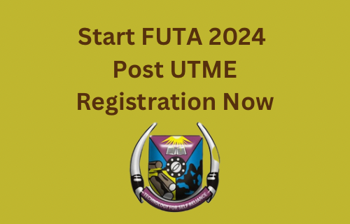 FUTA Post UTME for admission 2024 AND SEE FUTA logo 2024 on hd background