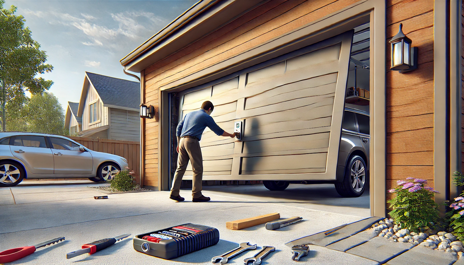 open garage door manually from outside