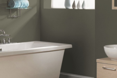 top paint color ideas for your bathroom remodel sherwin williams dried thyme green shade with bathtub custom built michigan