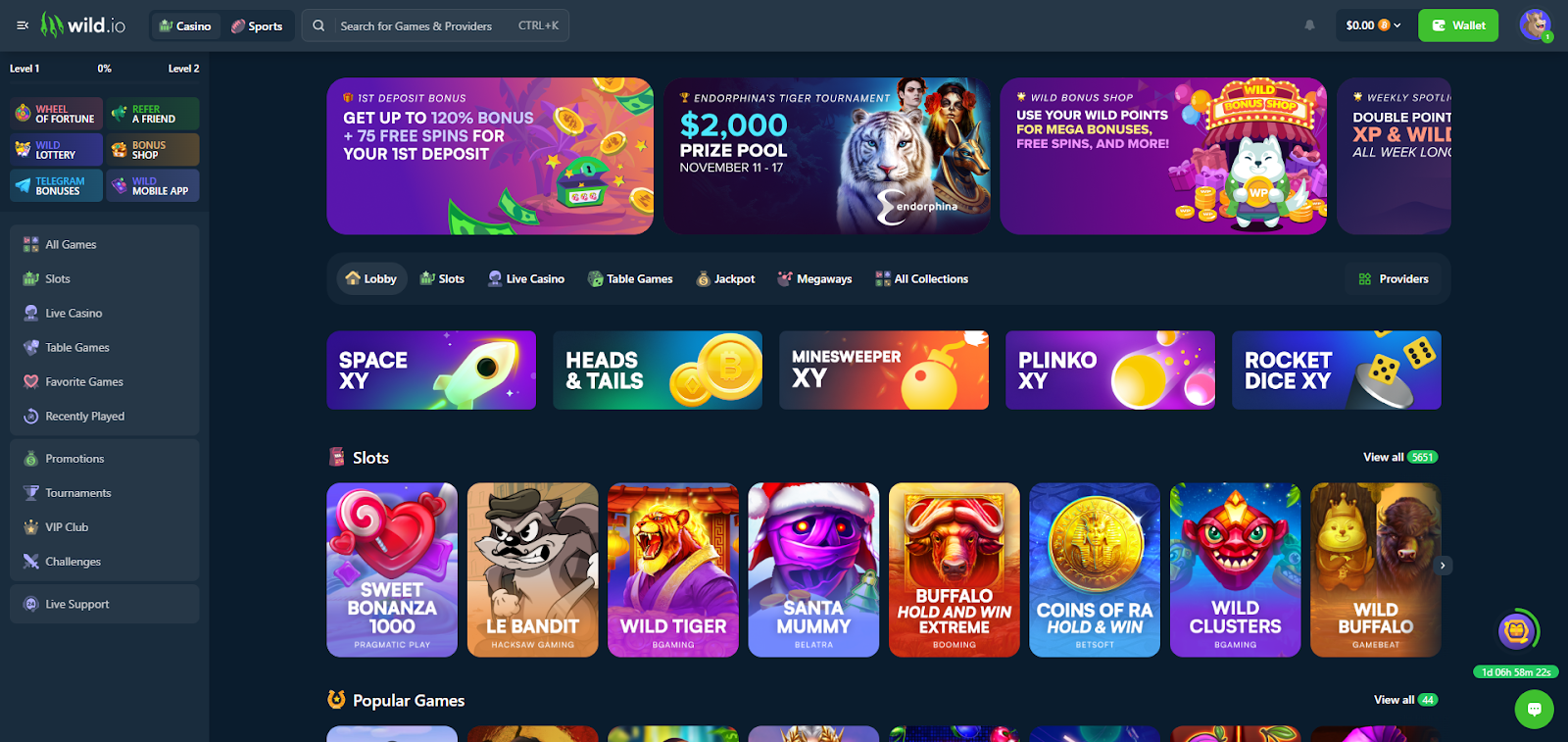 wild.io casino