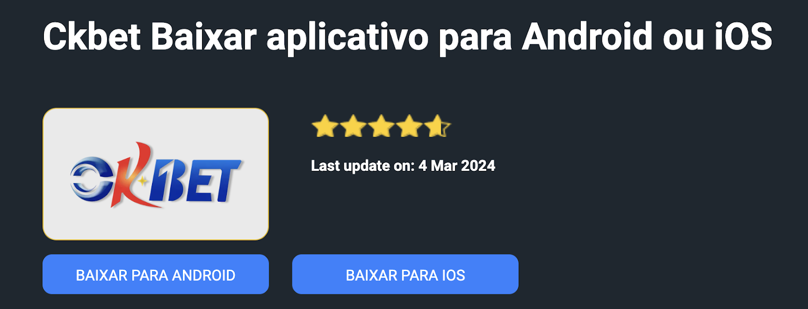 CKBET: Site de apostas esportivas!