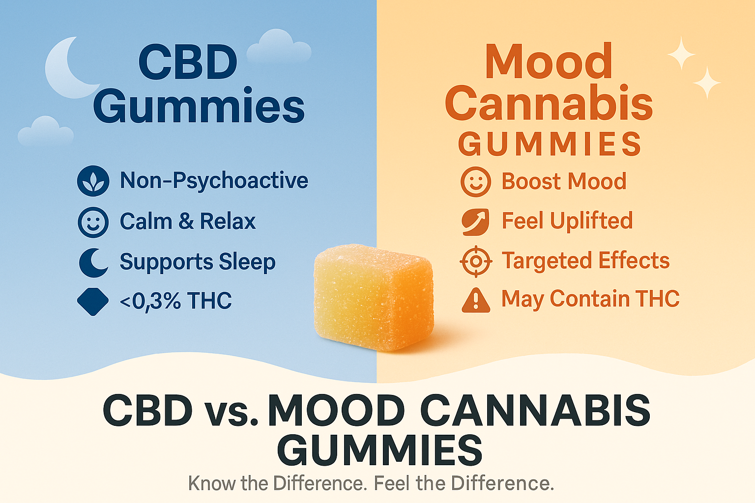 CBD vs. Mood Cannabis Gummies