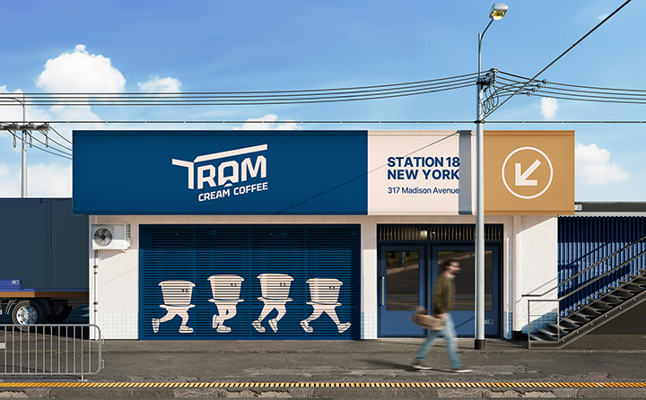 Image from the Tram Cream Coffee: A Journey in Branding & Packaging Designarticle on Abduzeedo