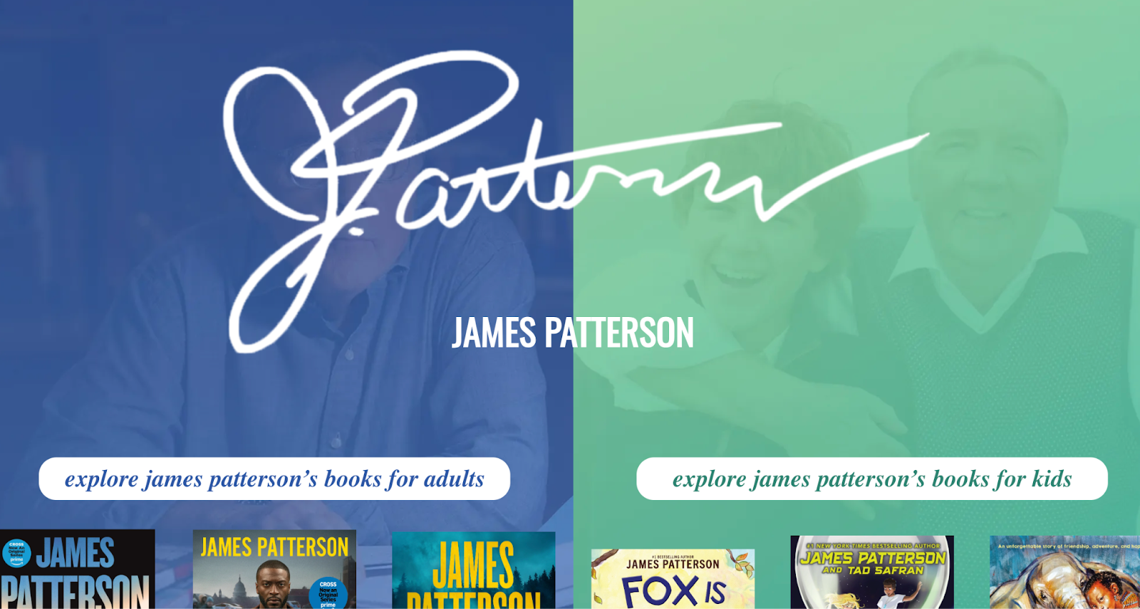 image of James Patterson website