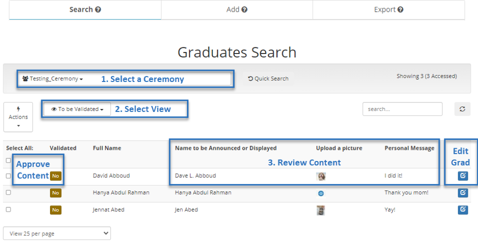 Validation View