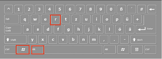 Tastenkombination [Win]+[Alt]+[R]