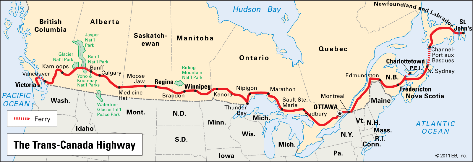 Canada’s Trans-Canada Highway Canada’s Trans-Canada Highway