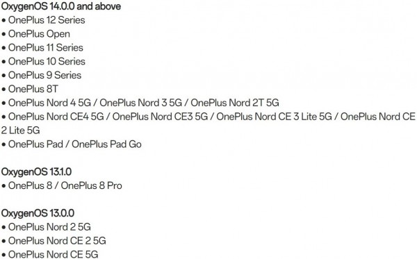 OnePlus : Nouvelles Mises à jour mensuelles pour ses appareils 