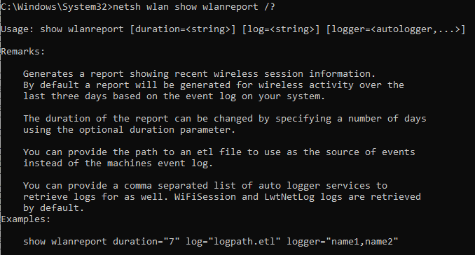 netsh wlan