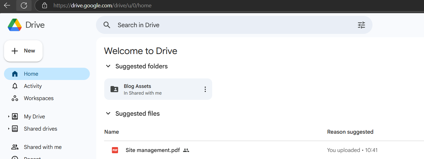 Upload the PDF to Google Drive to embed PDF in WordPress 