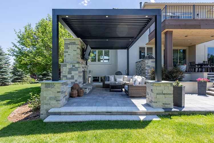 motorized louver pergola