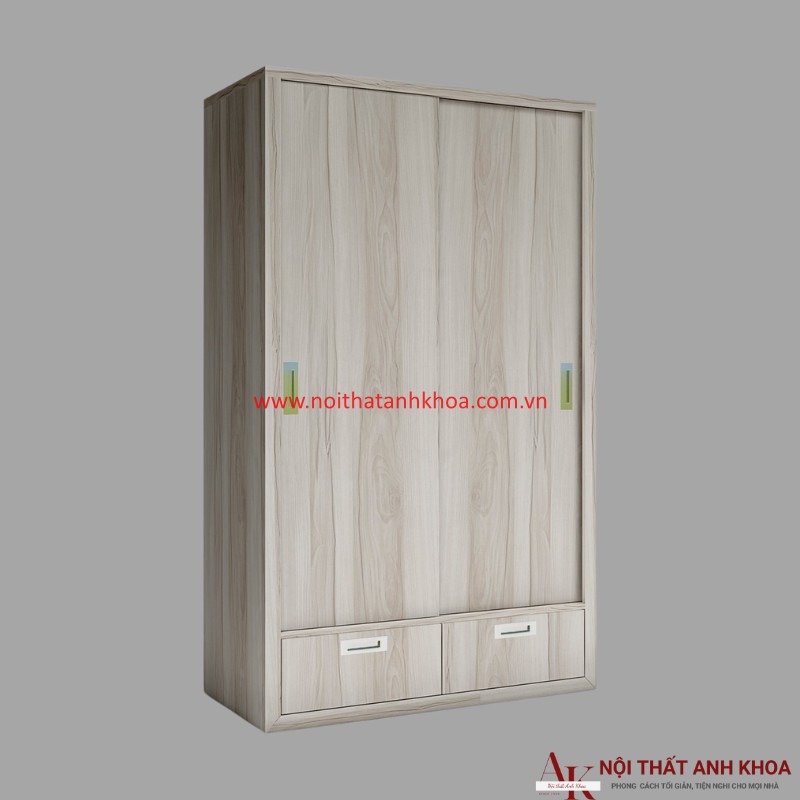 Tủ Quần Áo MDF Cửa Lùa Màu Kem Đẹp Tiện Lợi