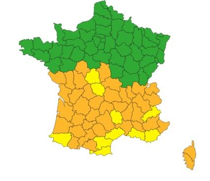 A map of france with different colored states

Description automatically generated