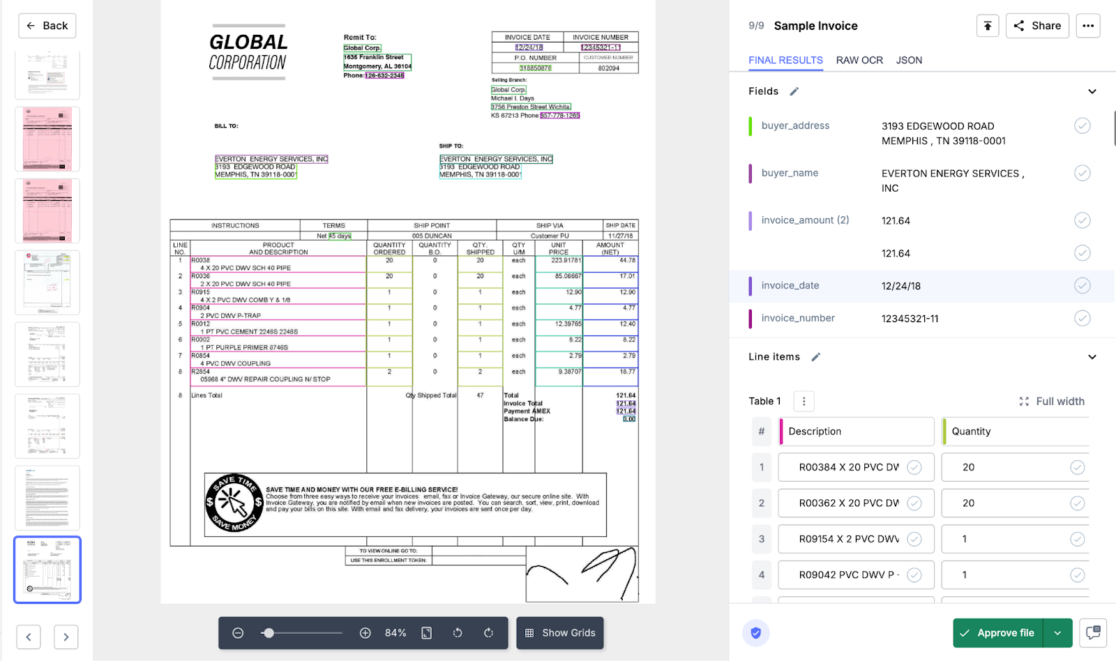 Data extraction from financial documents - Nanonets