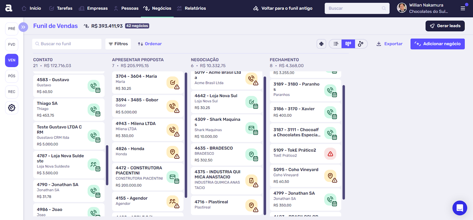 CRM para representantes comerciais