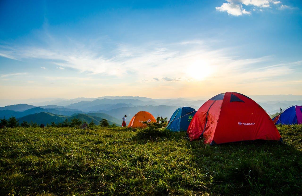 campsite and tents