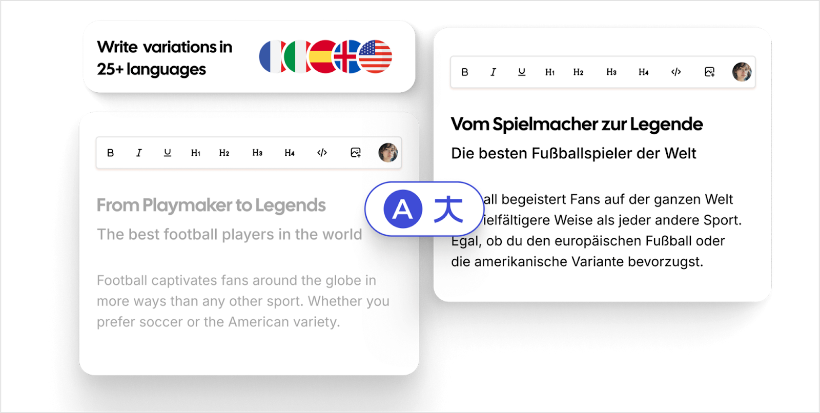 Multilingual content creation
