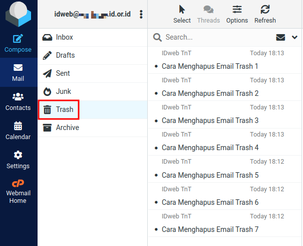 Cara Cepat Hapus Email Trash, Sent, dan Inbox di cPanel!