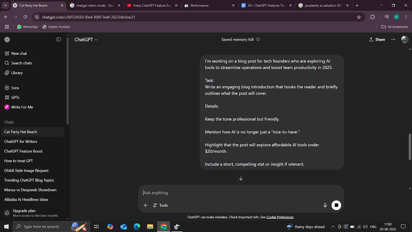 how to write a great prompt for chatgpt