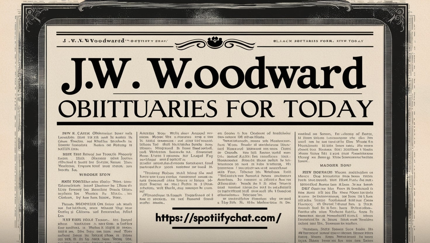 j.w. woodward obituaries for today