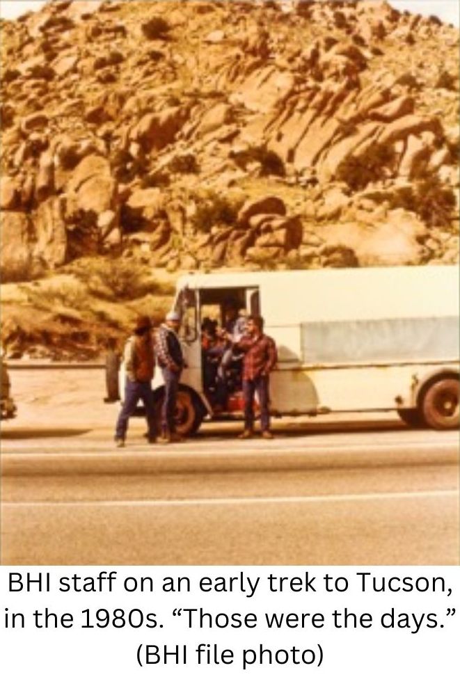 BHI staff on an early trek to Tucson, in the 1980s. "Those were the days." (BHI file photo)