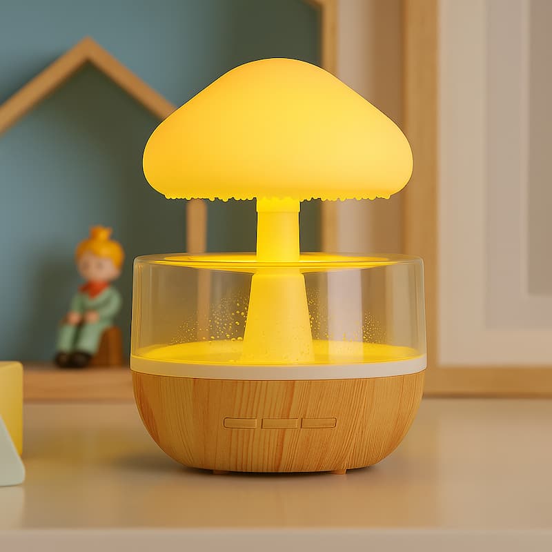 veilleuse enfant champignon