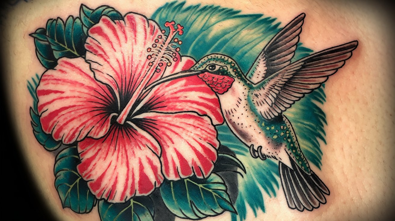 Hummingbird and Flowers