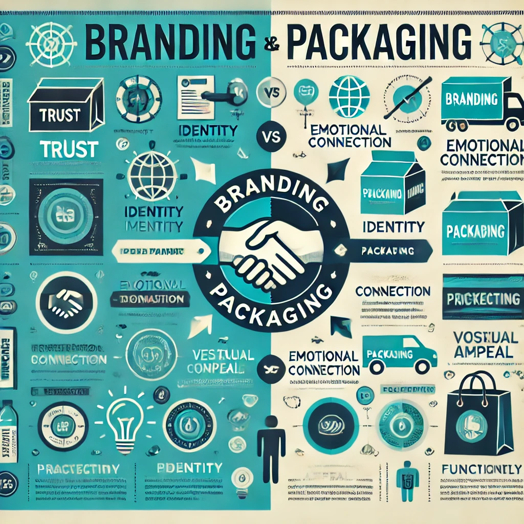 difference between branding and packaging