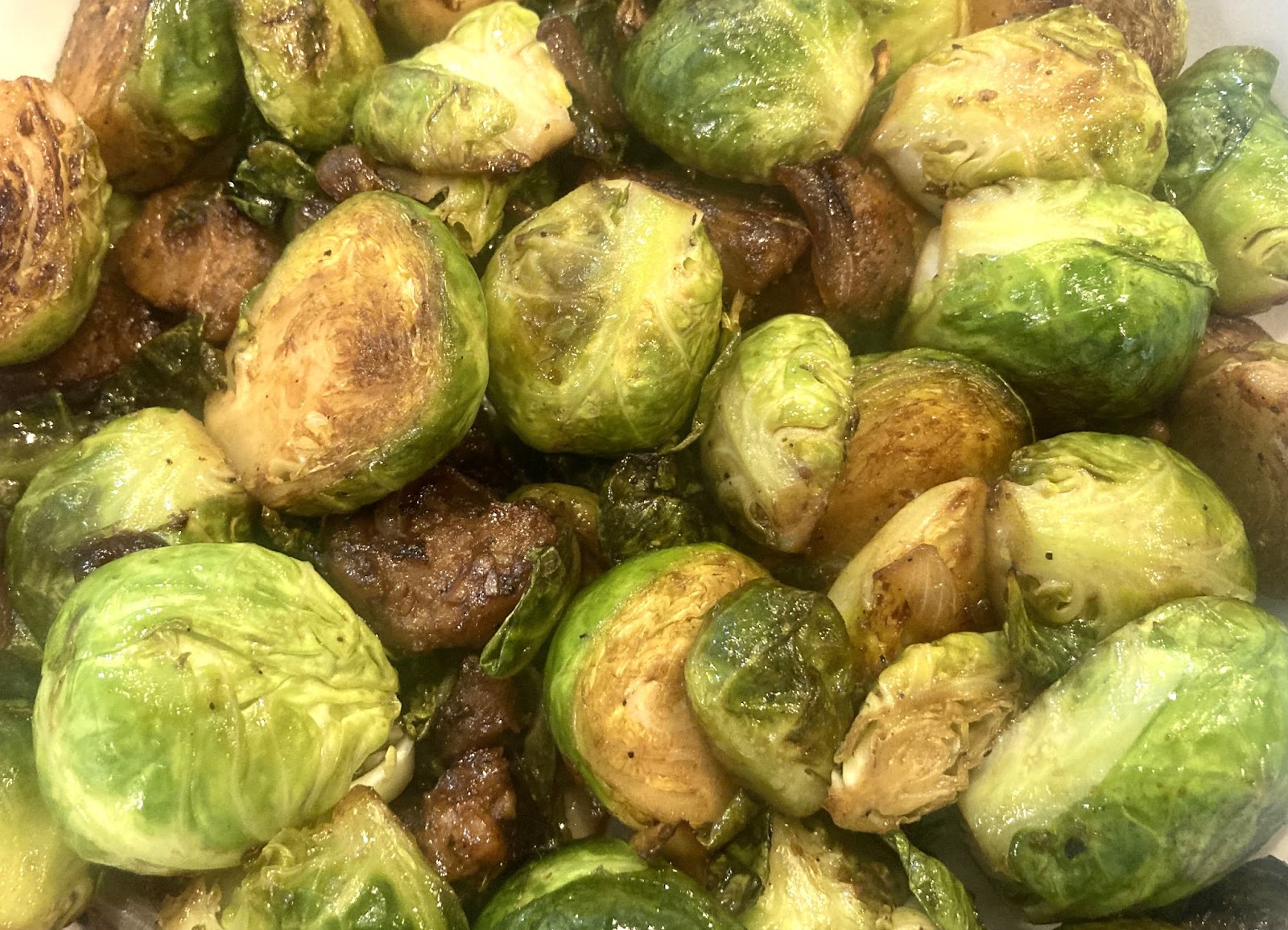 Image for Balsamic Brussels Sprouts with Vegan Sausage