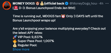  Money Dogs Bonus Launchpool 
