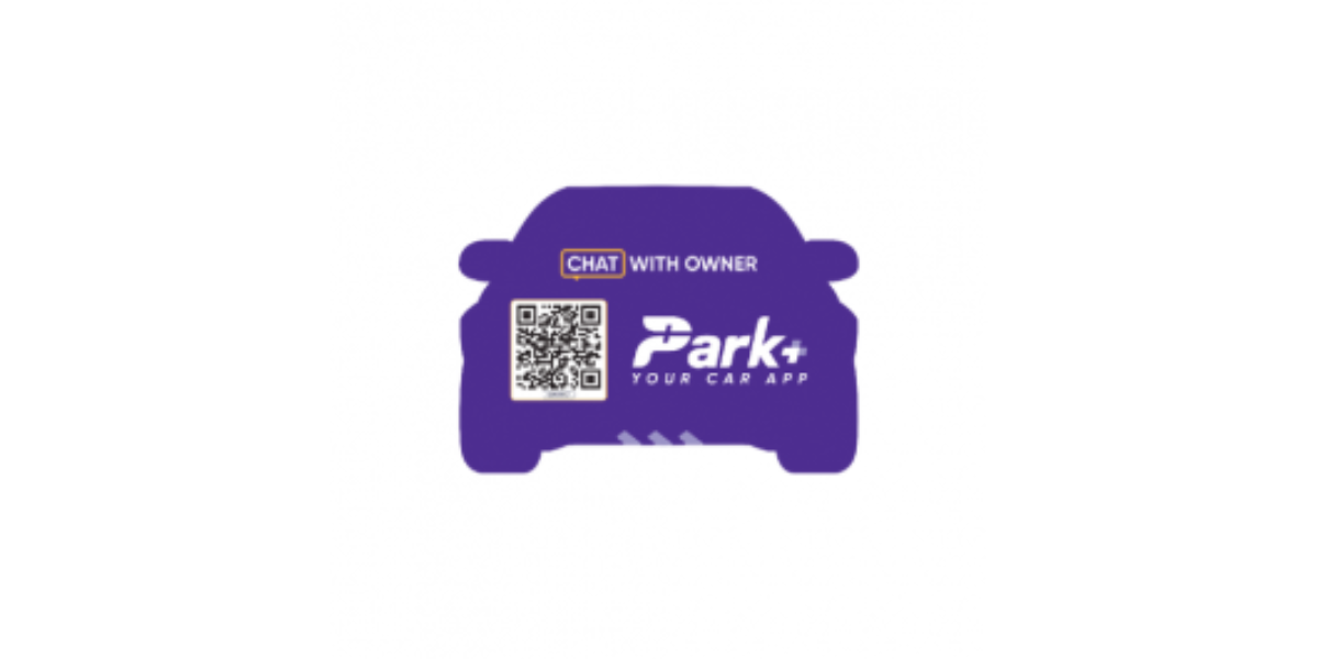 Park+ QR Code sticker.