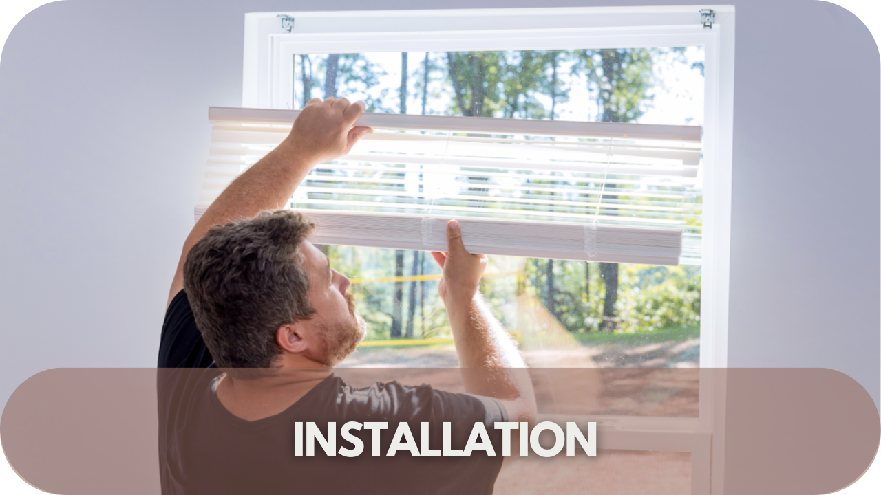 process of professional installation of designer blinds for a seamless and precise fit.