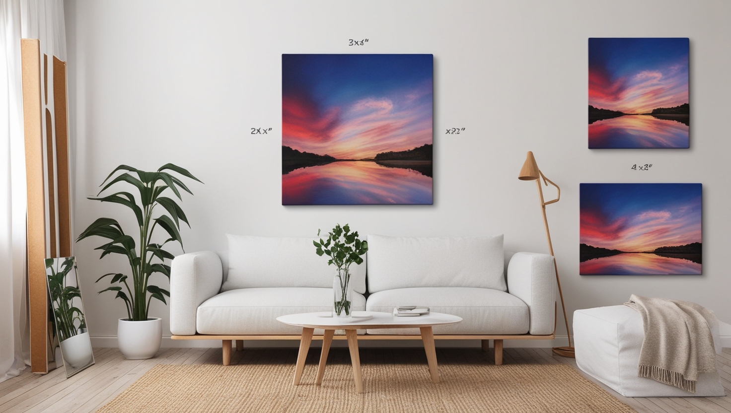 standard sizes for canvas art prints