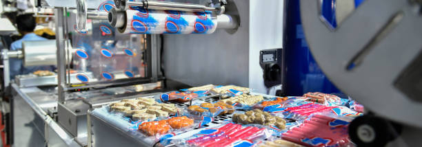 Food items are packed in petroleum-based food packaging. 