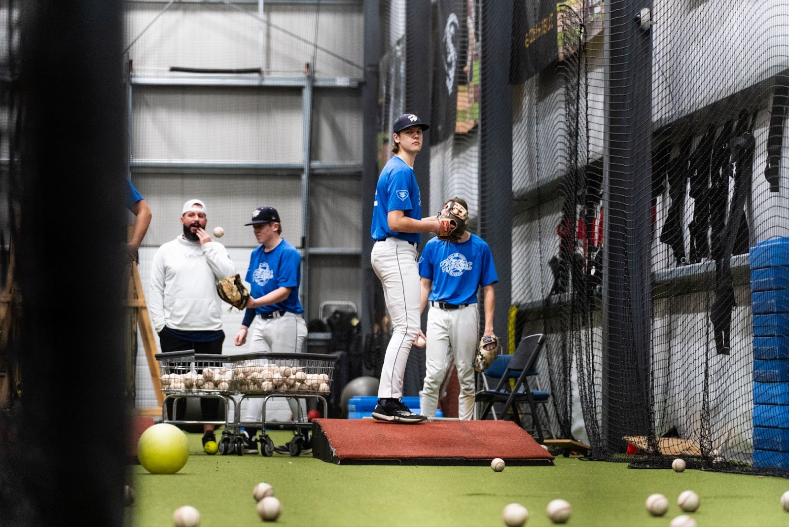 baseball player getting ready to throw a pitch