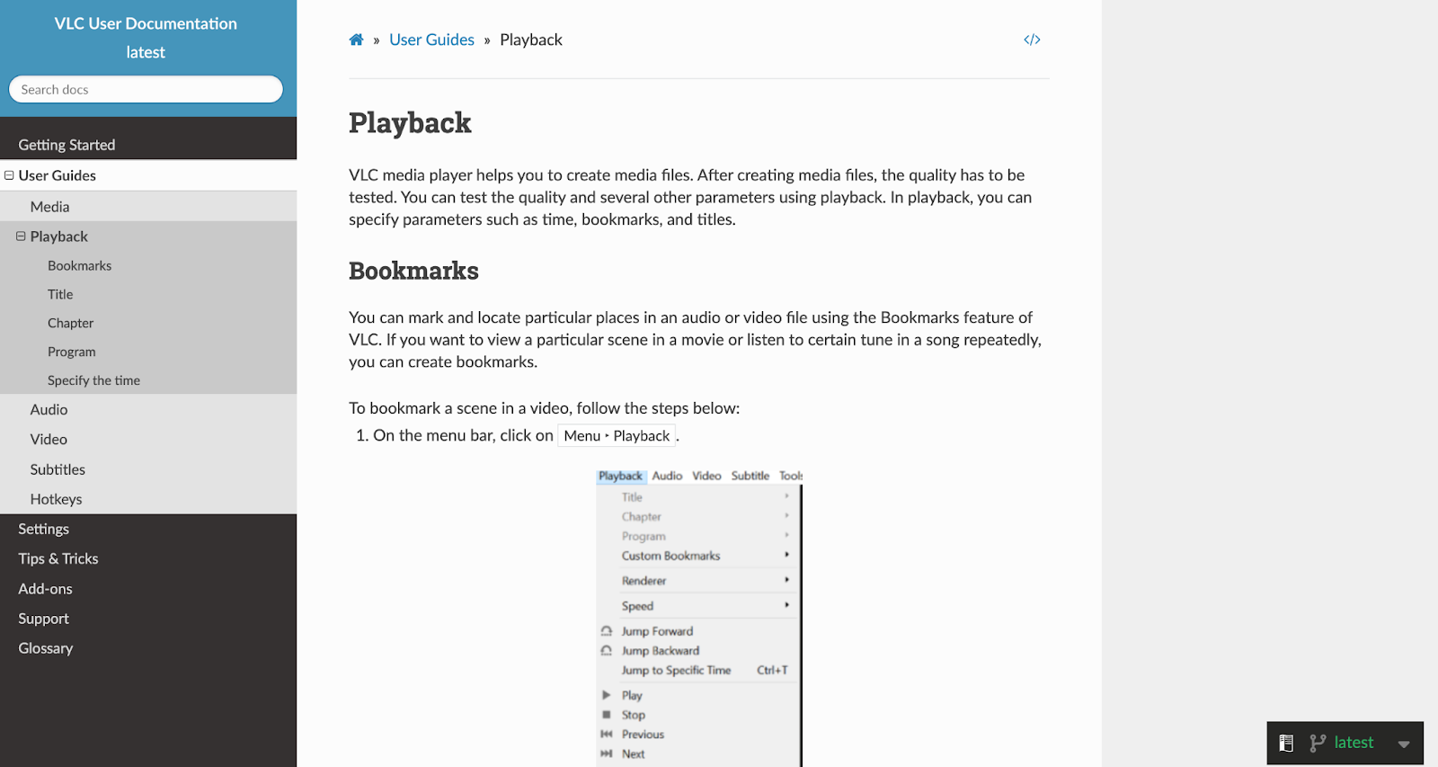 playback vlc