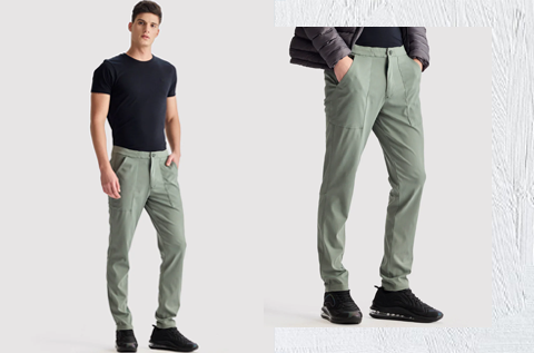 Green Stretch Travel Pant