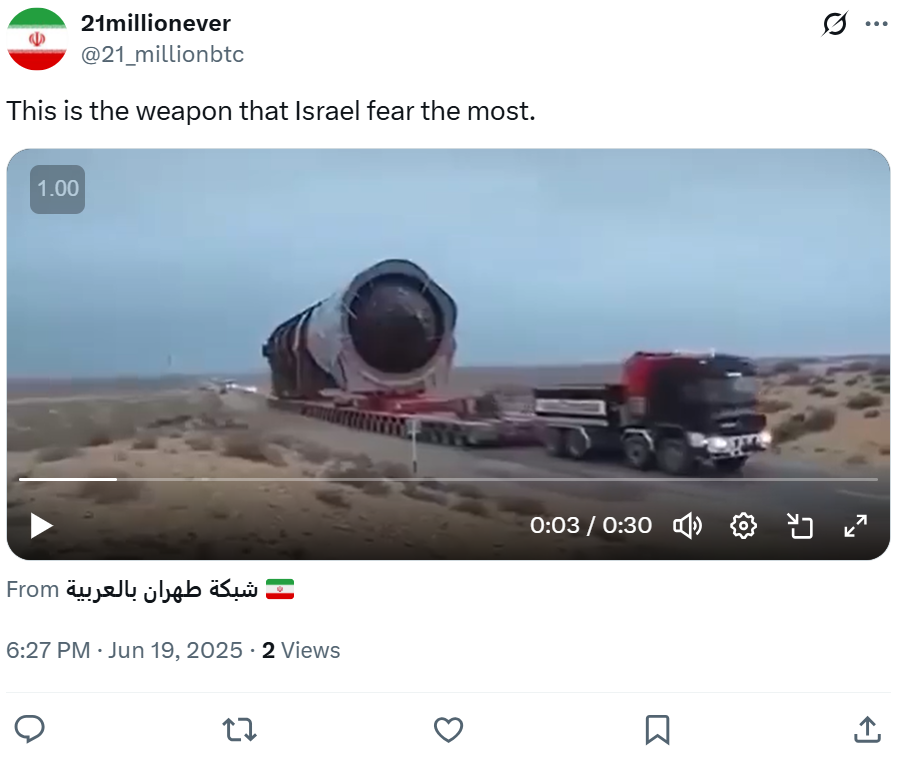 Iranian weapon most feared by Israel.