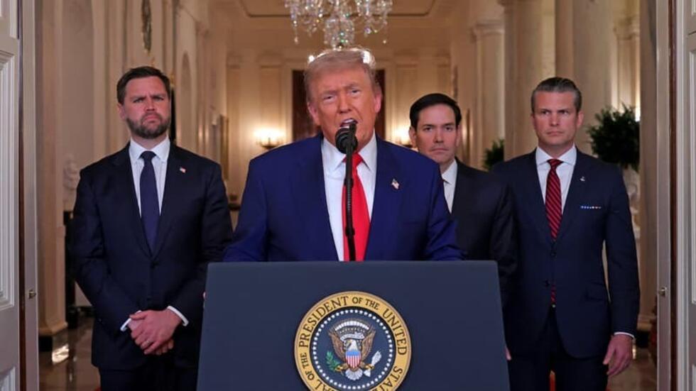Donald Trump à la Maison Blanche, à Washington, ce samedi 21 juin 2025
