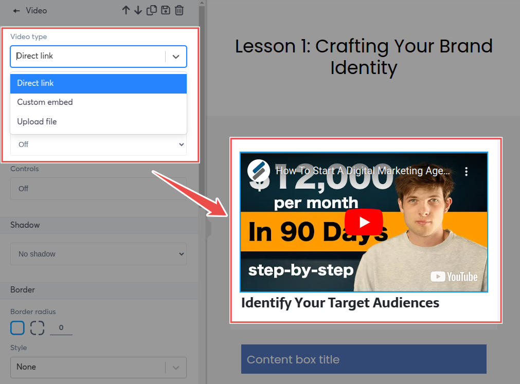 embedding content in Systeme course builder