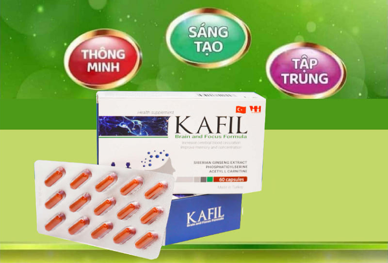 Thuốc bổ não KAFIL với chiết xuất từ thiên nhiên đảm bảo an toàn và hiệu quả cho sức khỏe