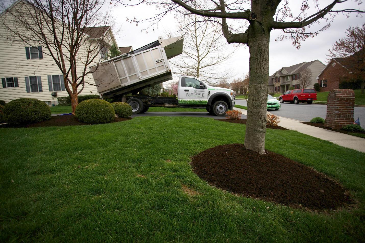 Our crew preparing to service a client.