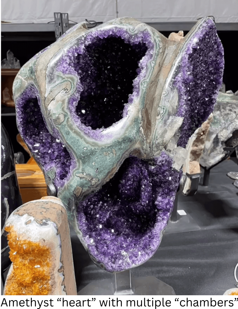 Amethyst "heart" with "chambers"