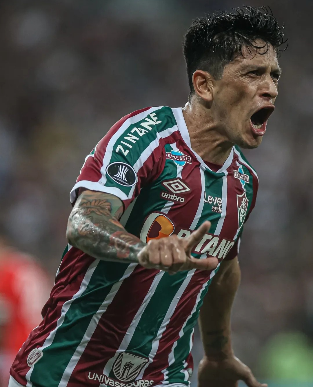 German Cano comemorando um gol