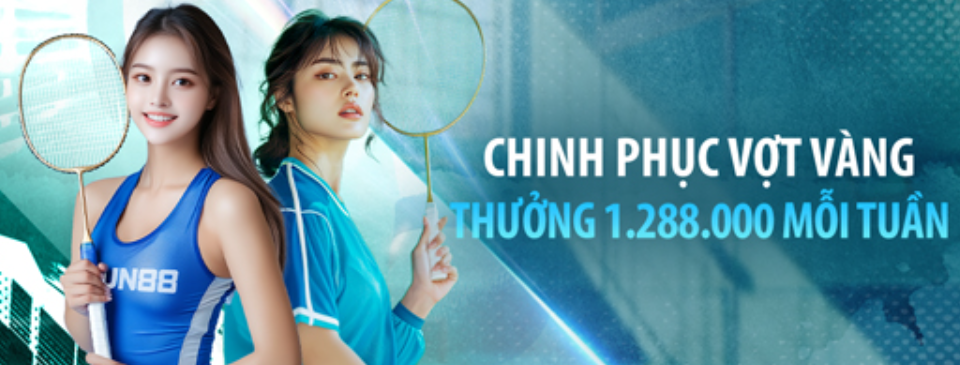 Khuyến mãi Fun88: Chinh phục vợt vàng thưởng 1,288K mỗi tuần