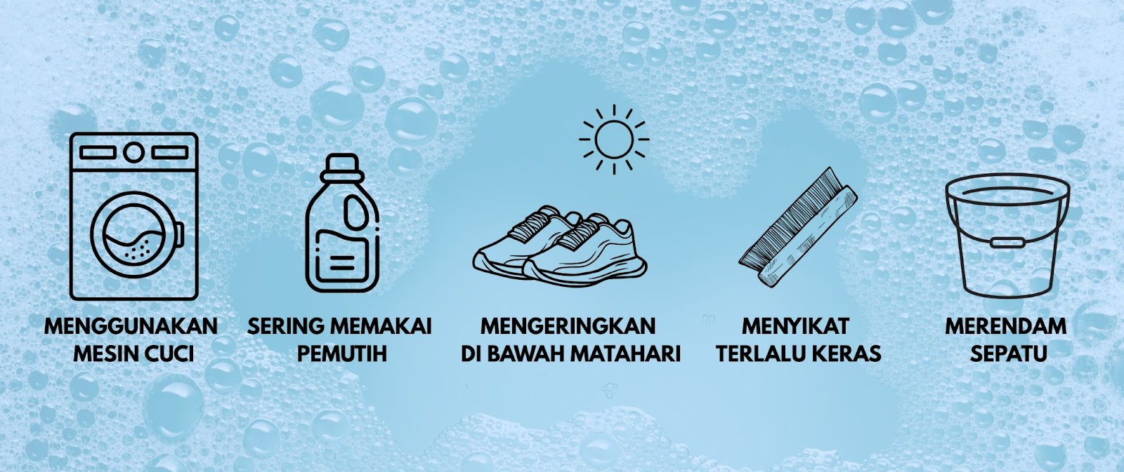 Tips tambahan cara mencuci sepatu putih.