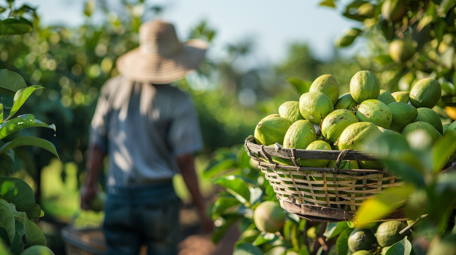 guava leaves, guava, farmer, basket, dandruff treatment at home