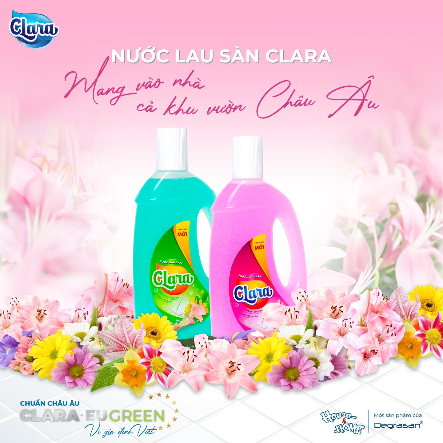 Nước lau sàn Clara Châu Âu